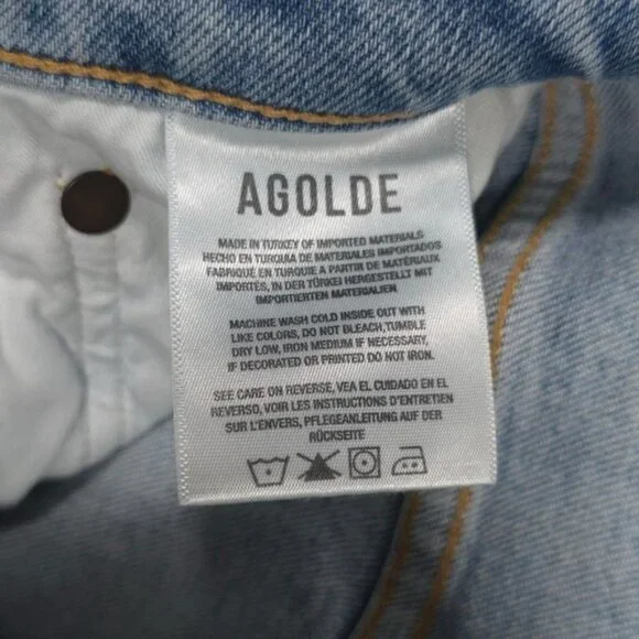 AGOLDE Women's Jeans SOPHIE Size 25‎ ORGANIC COTTON Distressed Skinny A123-3002